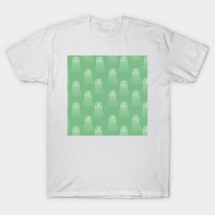 jellyfish aloha print pattern hawaii light pastel green and white T-Shirt